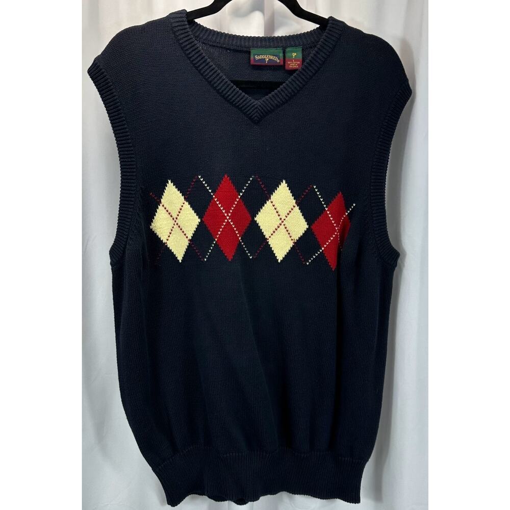 Saddlebred Vest Size Large Navy‎ Golf